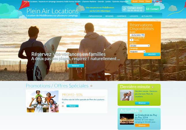 Location de mobilhomes sur plusieurs campings de la Côte Atlantique